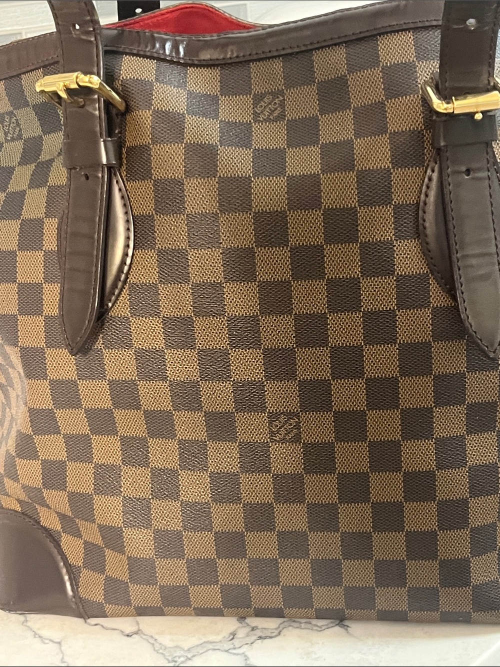 Louis Vuitton Damier Ebene Hempstead Tote Bag MM - Picture 5 of 16
